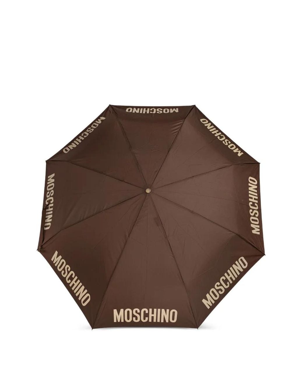 Moschino Brown Regenschirm Mit Logo