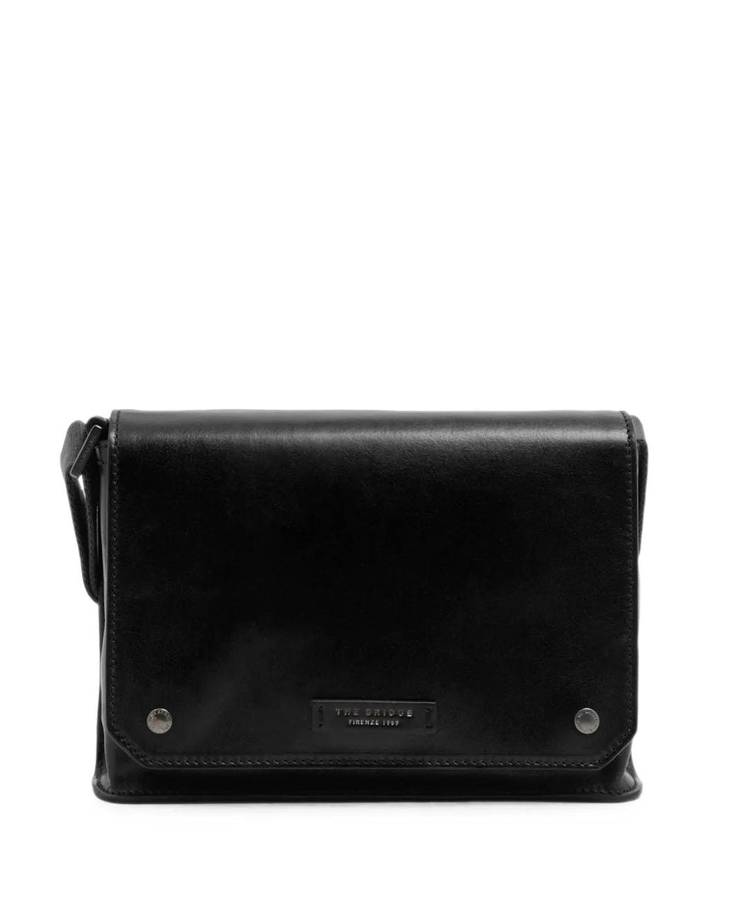 The Bridge Black Mattia Leather Briefcase for men