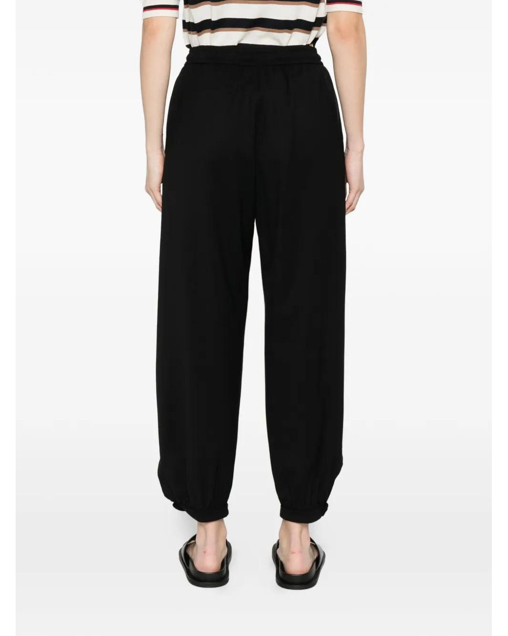 Pantalones Con Cordones Herno de color Black