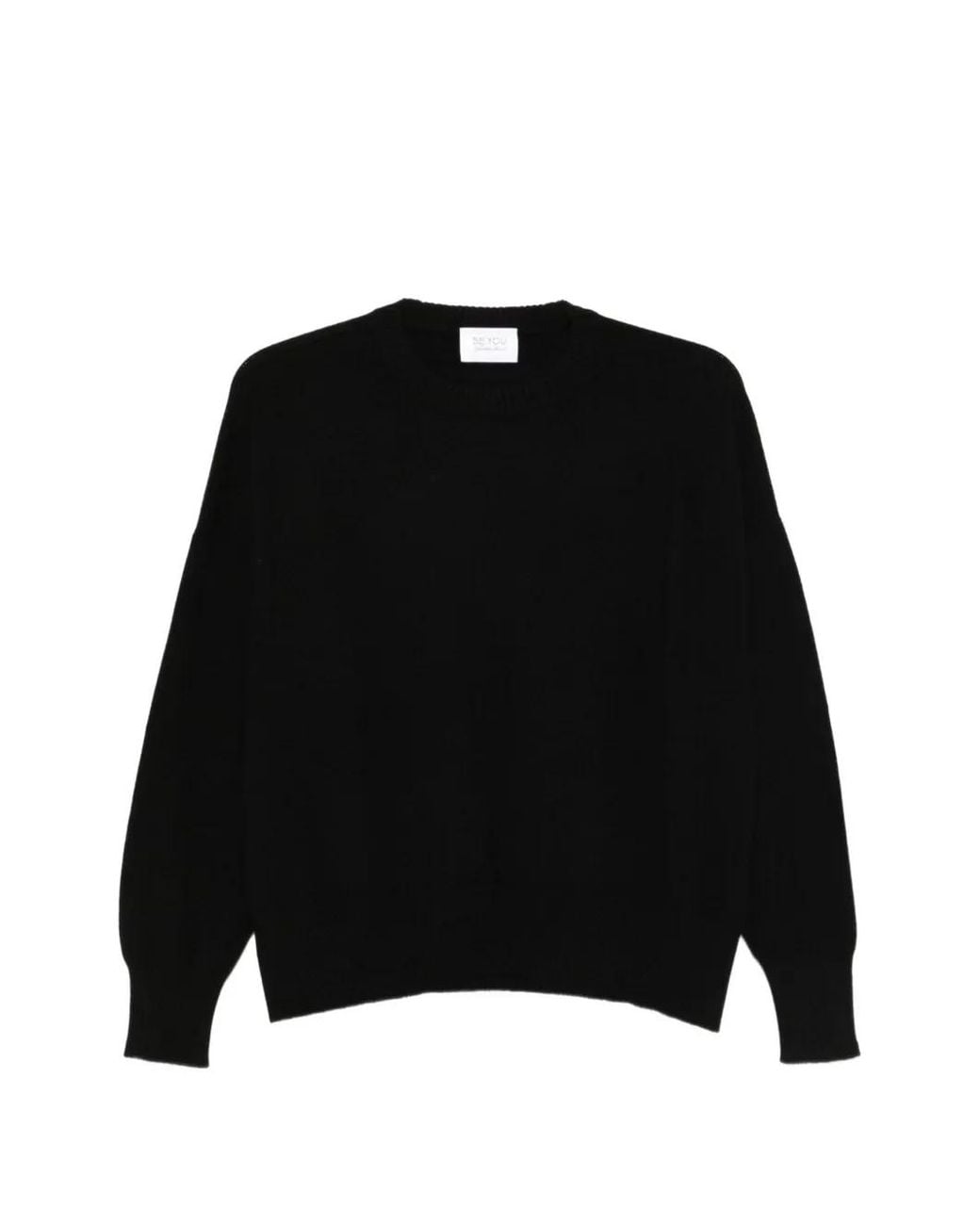 Be You Black Crew-Neck Cashmere Sweater