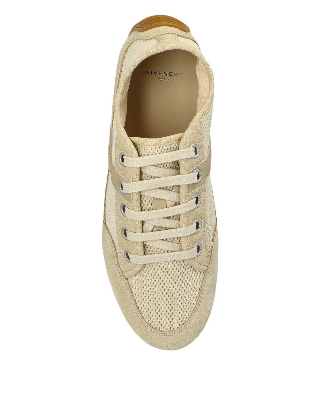 Givenchy White Mesh Suede Sneakers