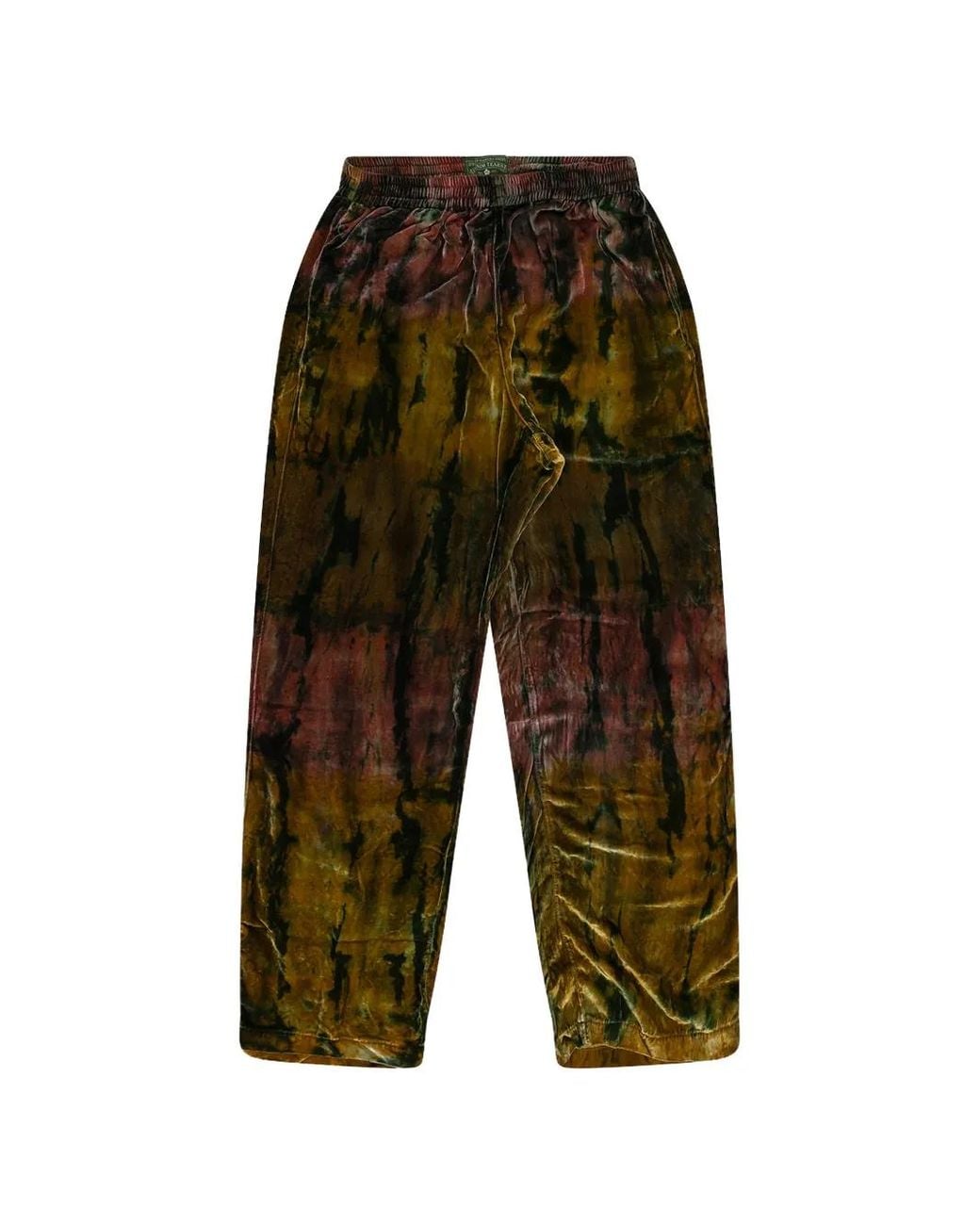 DENIM TEARS Green Tie-Dye Velour Track Pants for men
