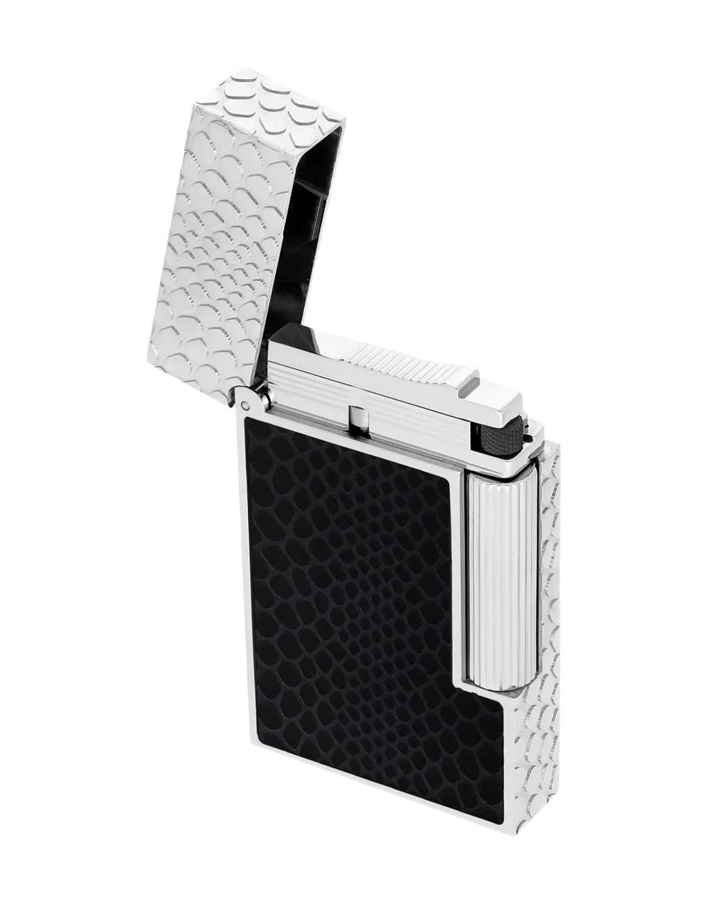 S T Dupont Black Ligne 2 Snakeskin-Pattern Lighter (6.2Cm X 3.7Cm)