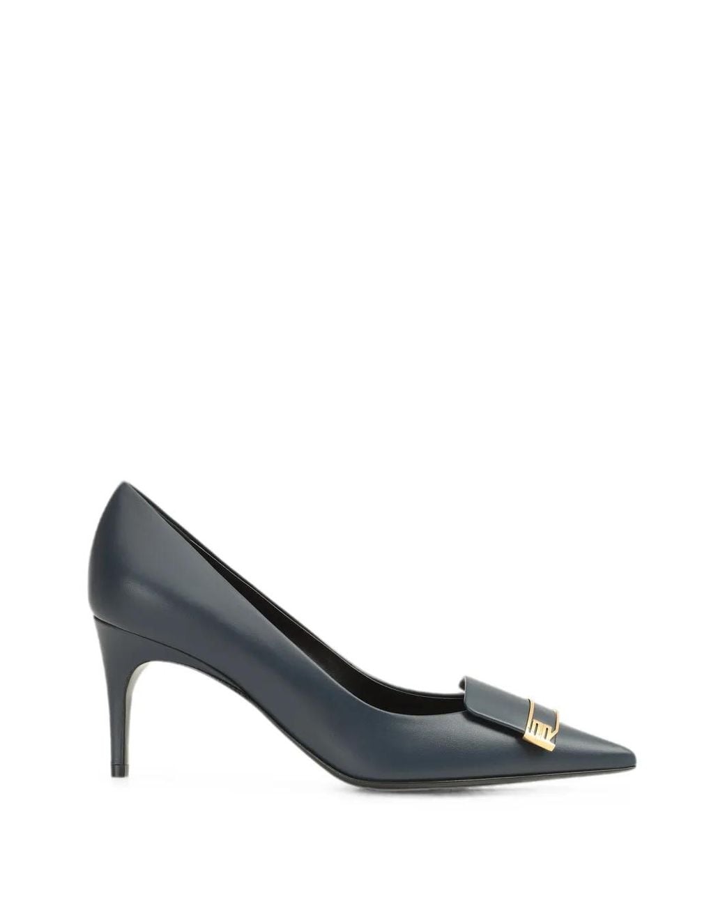 Sergio Rossi Blue Sr Evolv Logo-Plaque Pumps