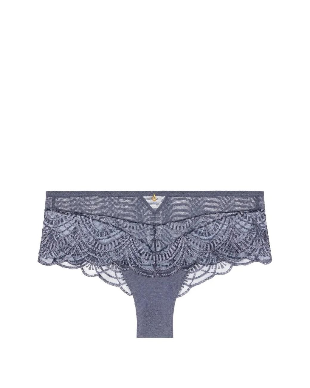 Aubade Blue Vibes Lace-Trim Briefs