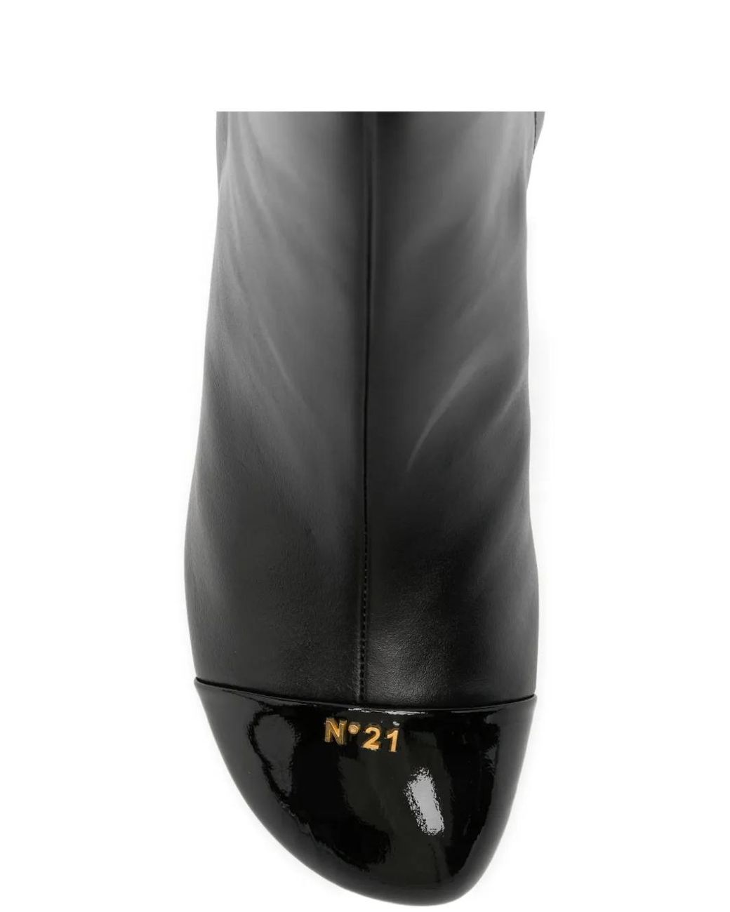 N°21 Black Stiefel Mit Angeschnittener Kappe