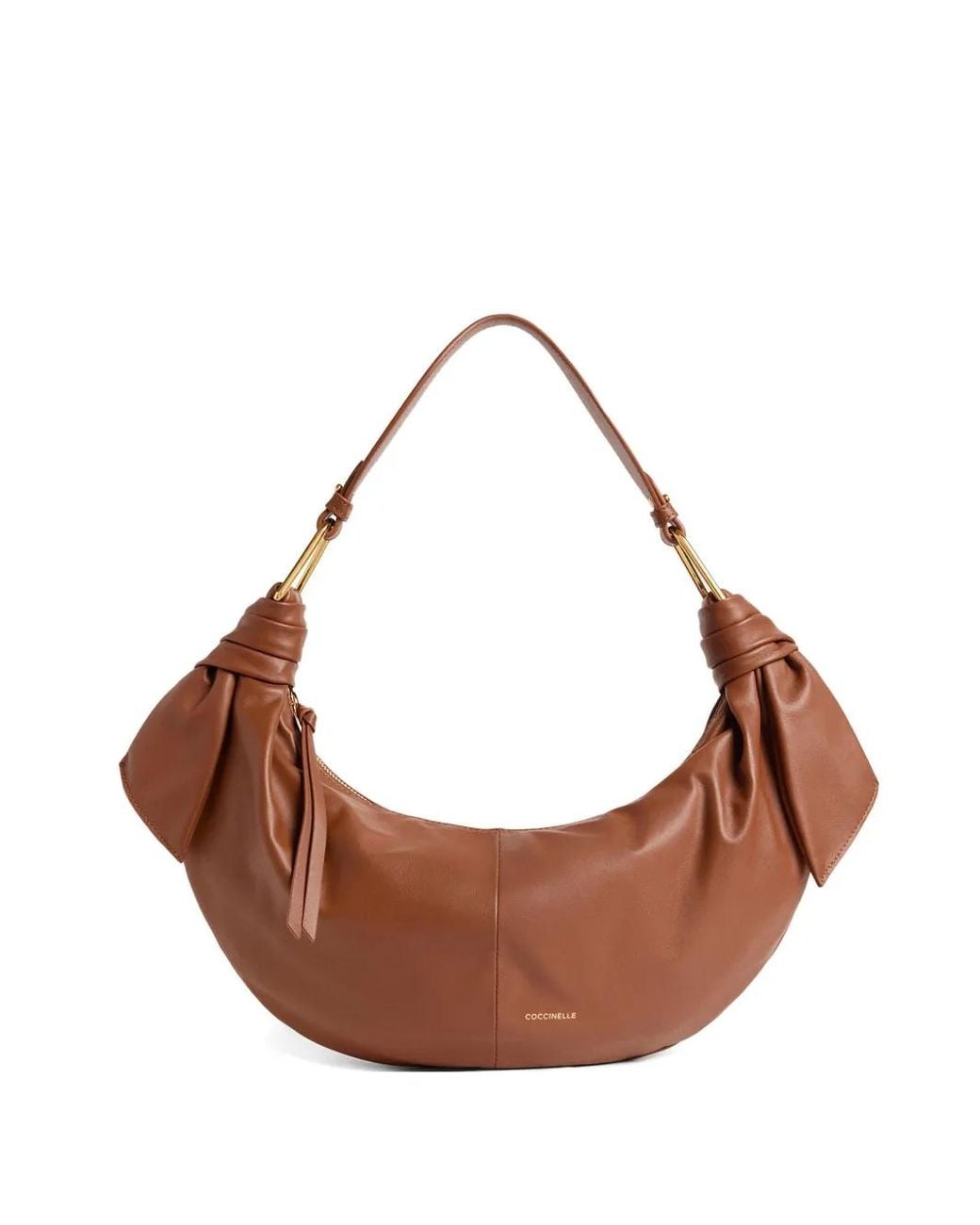 Coccinelle Brown Medium Furoshiki Knotted Shoulder Bag
