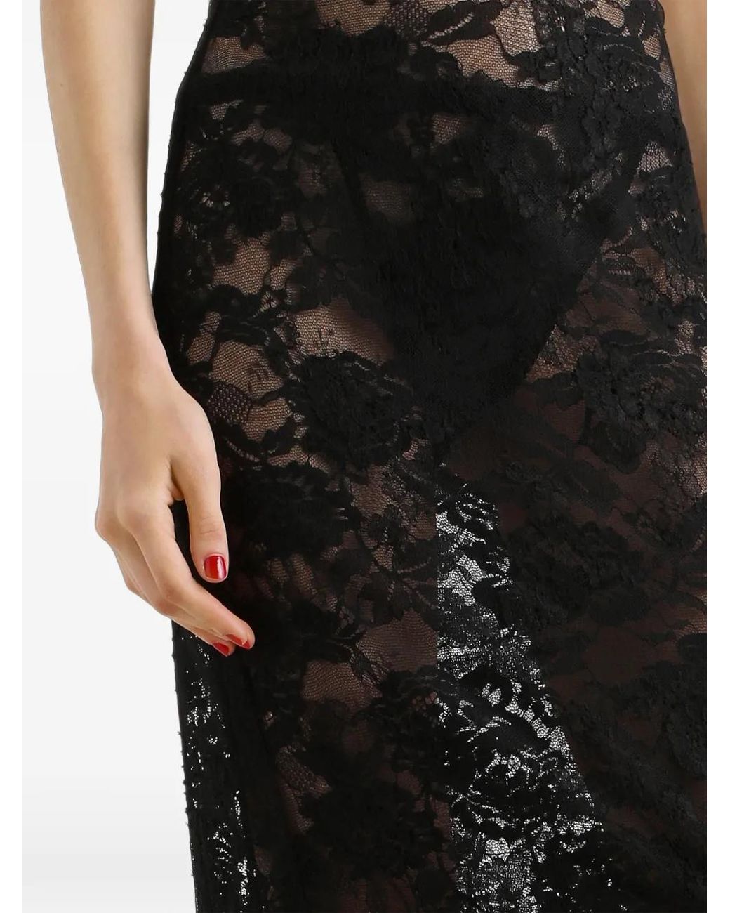 Dolce & Gabbana Black Lace Skirt