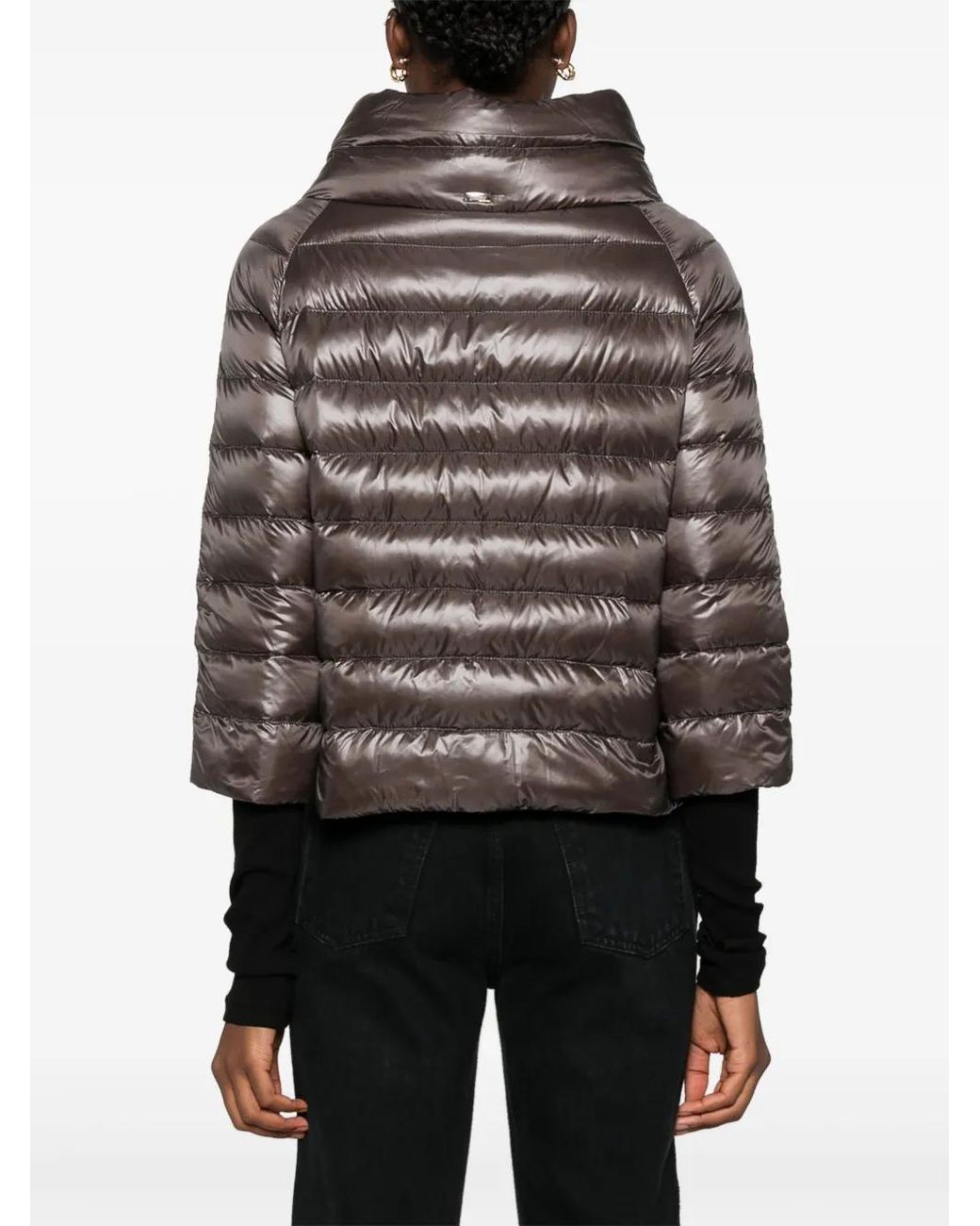 Herno Donsjack Met Trechterhals in het Gray