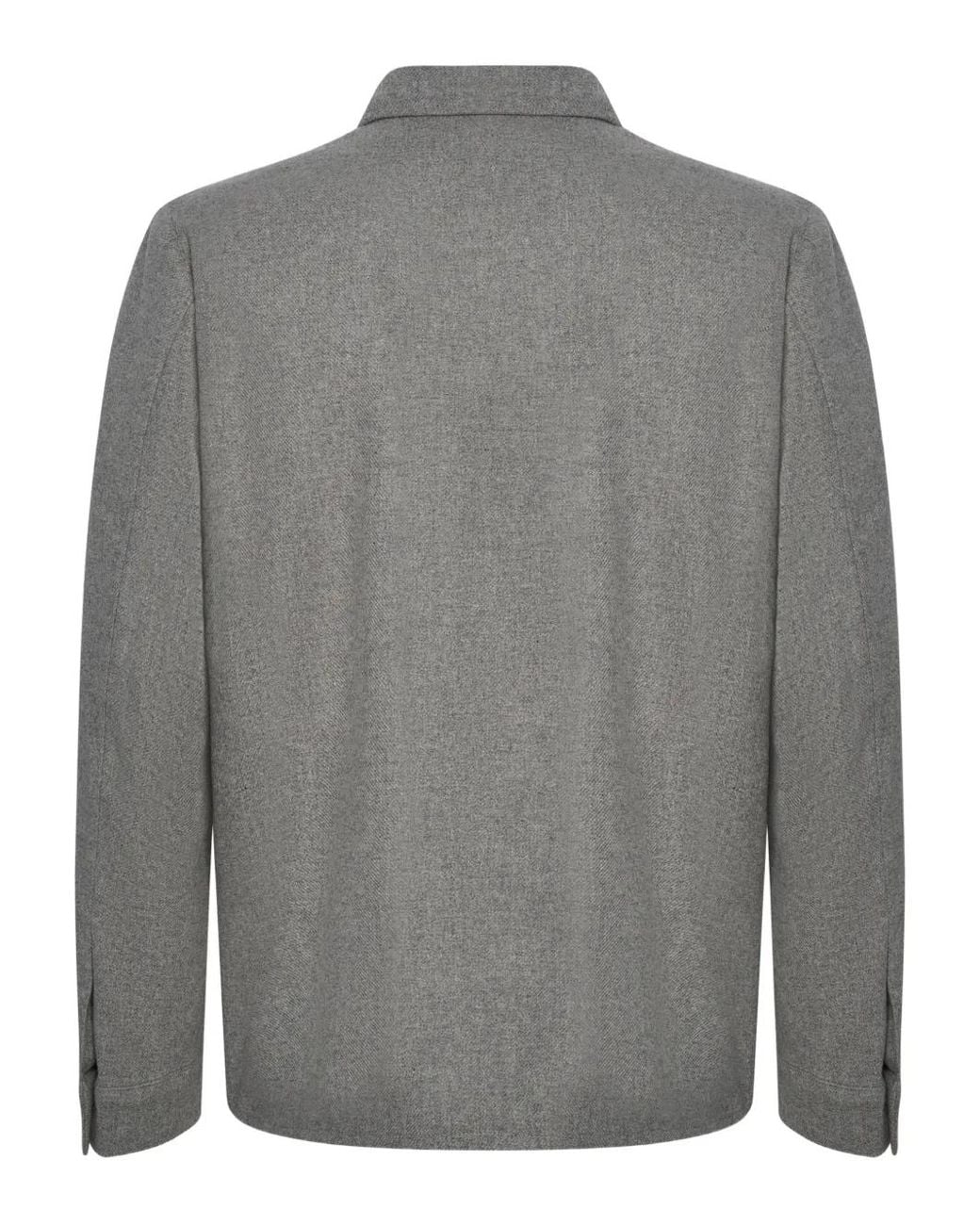 Franzese Collection Gray Button Patch-Pocket Jacket for men
