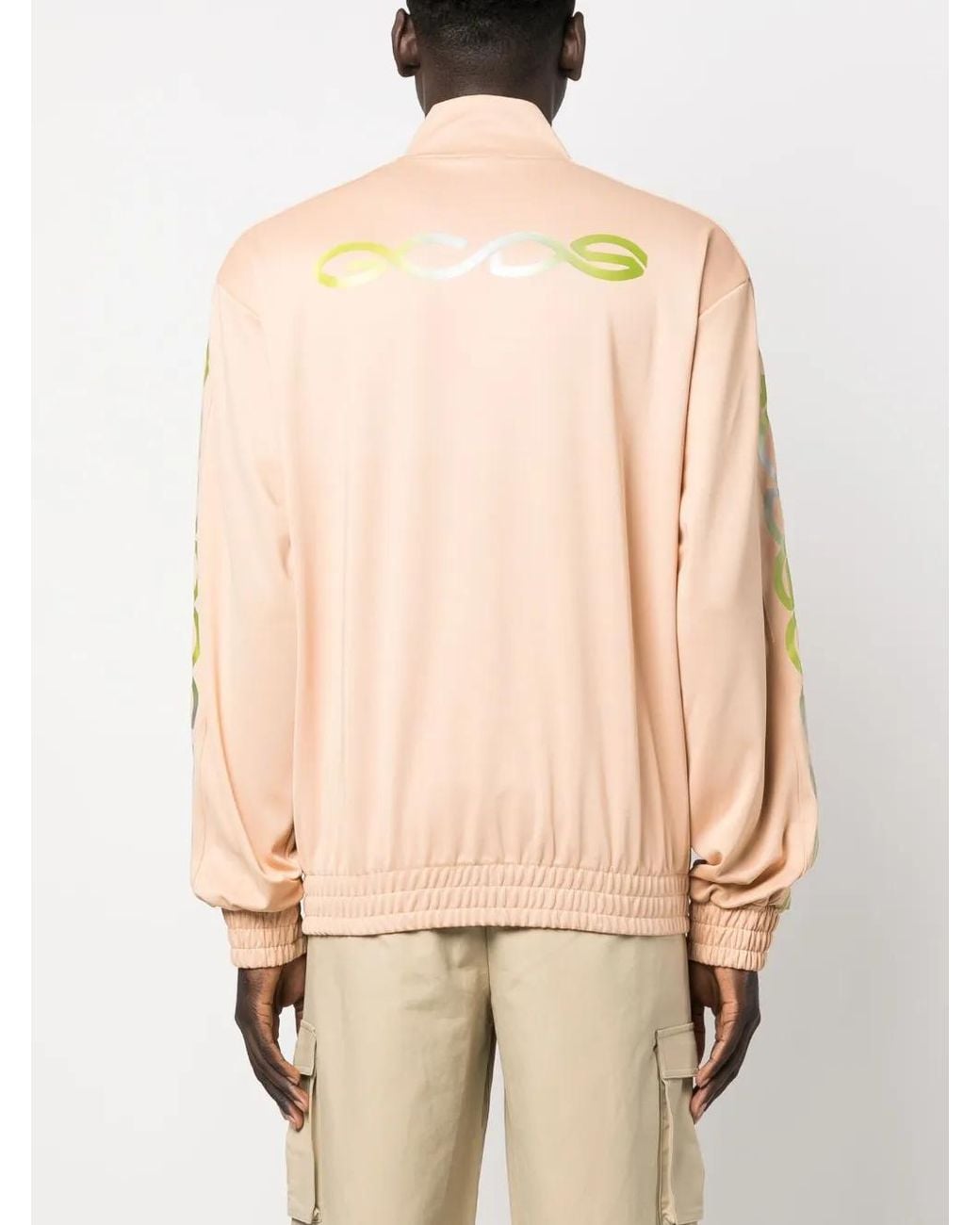 Gcds Pink Reflective Logo-Print Sweatshirt for men