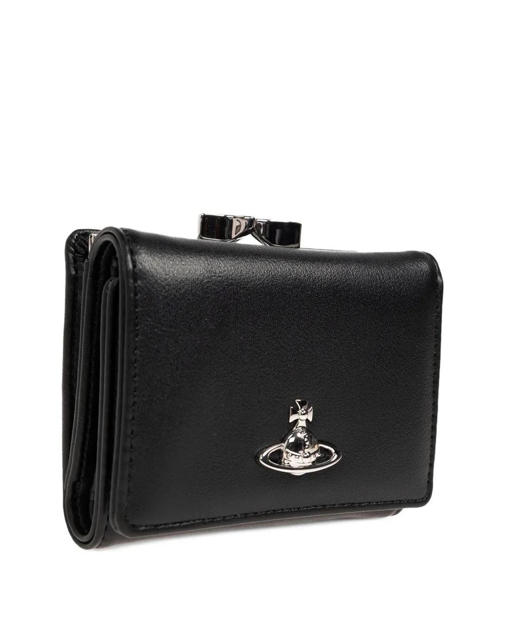 Vivienne Westwood Orb Clasp Wallet in Black | Lyst