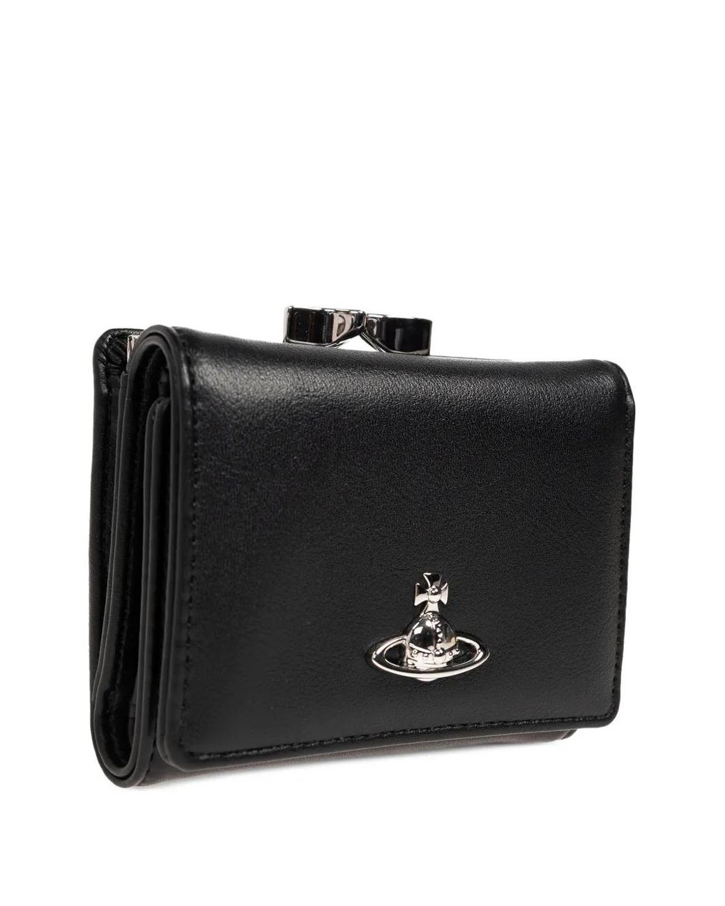 Vivienne Westwood Orb Clasp Wallet in Black | Lyst