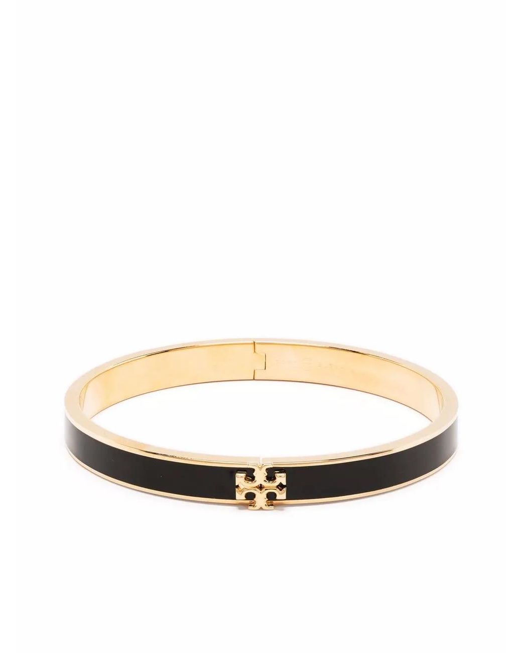 Tory Burch Woman's Kira Black Brass Bracelet