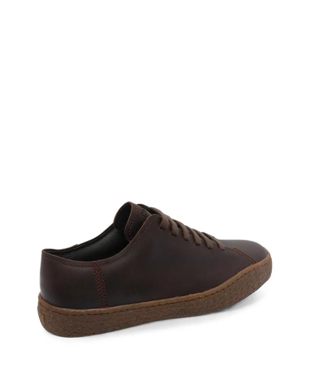 Camper Brown Peu Terreno Leather Lace-Up Low-Top Sneakers for men
