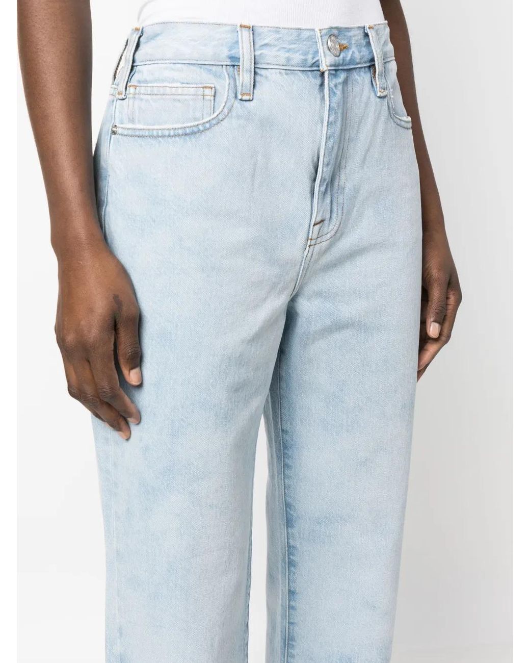 FRAME Blue Le Jane Cropped Jeans