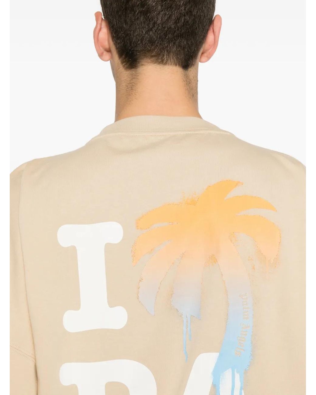 Palm Angels Natural I Love Pa Over T-Shirt for men