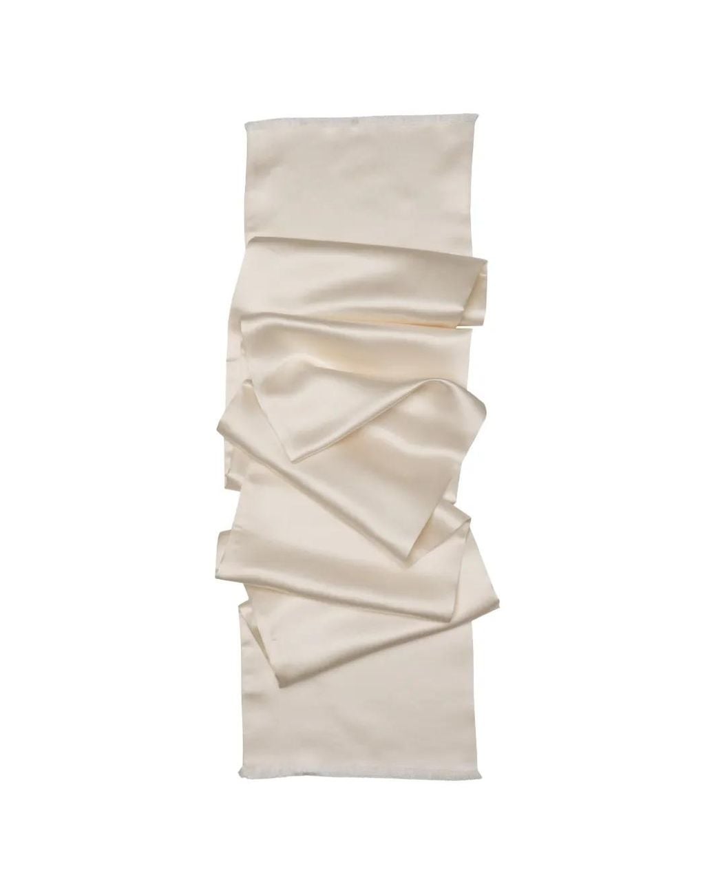 Elizabetta White La Scala Silk-Satin Scarf for men