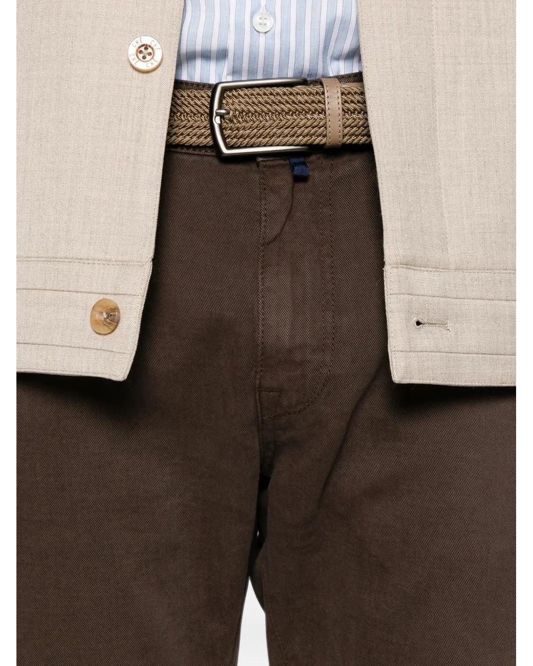 Incotex Gray Jean Droit À Patch Logo for men