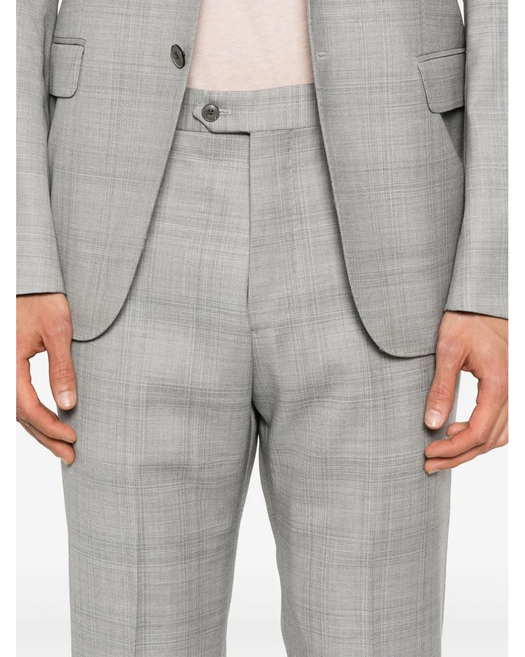Emporio Armani Gray Virgin Wool Suit for men