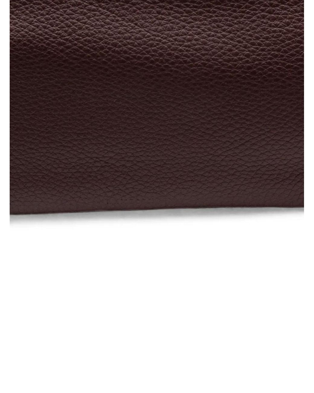 MINOBOSSI Brown Large Abigail Grained Leather Tote Bag