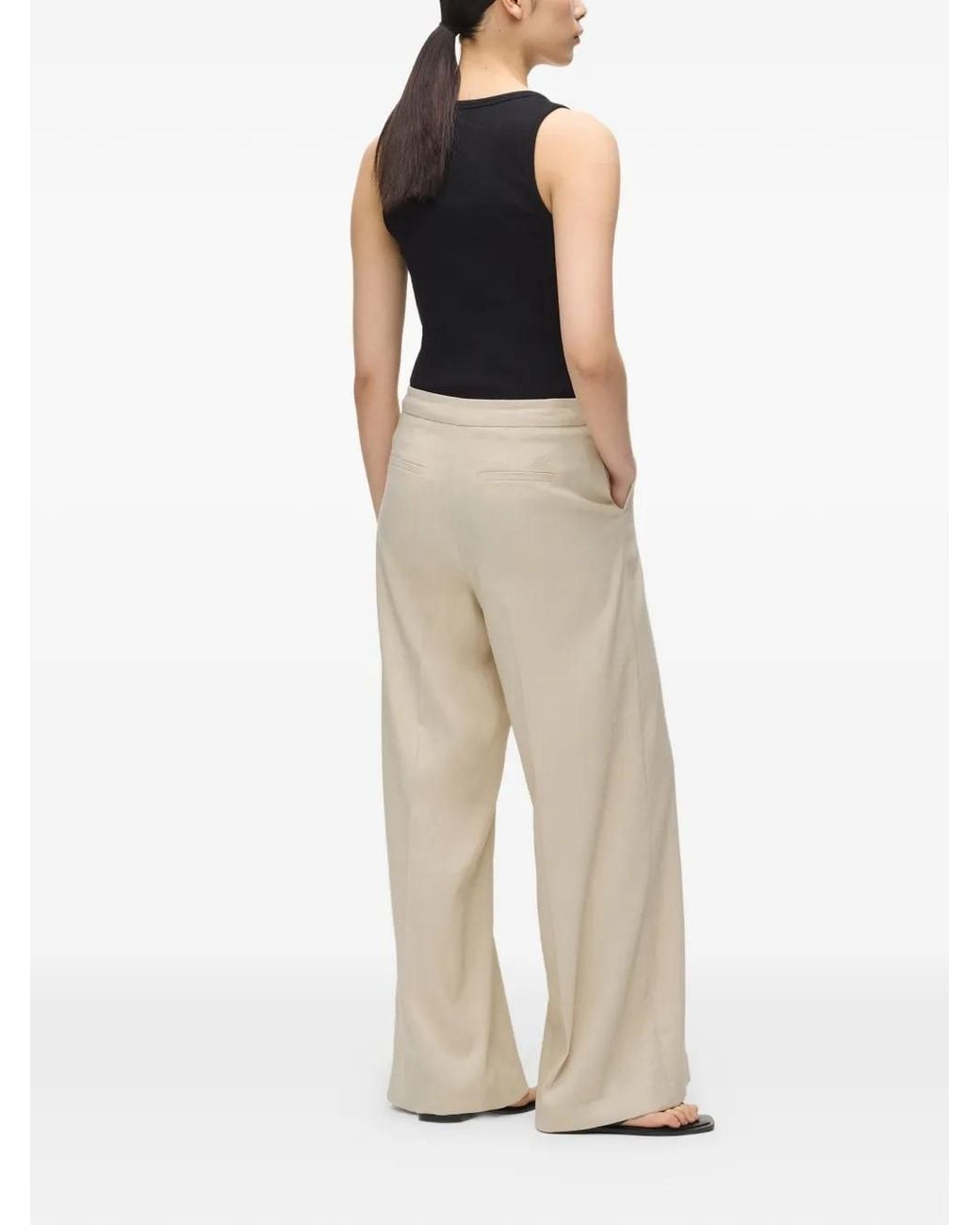 Karl Lagerfeld Natural Concealed-Fastening Trousers