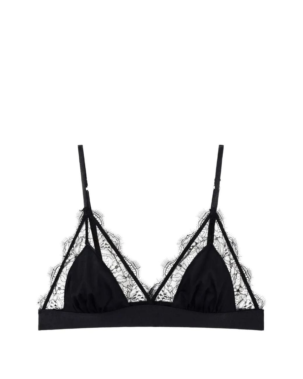 LoveStories Black Brassière Triangle À Finitions En Dentelle