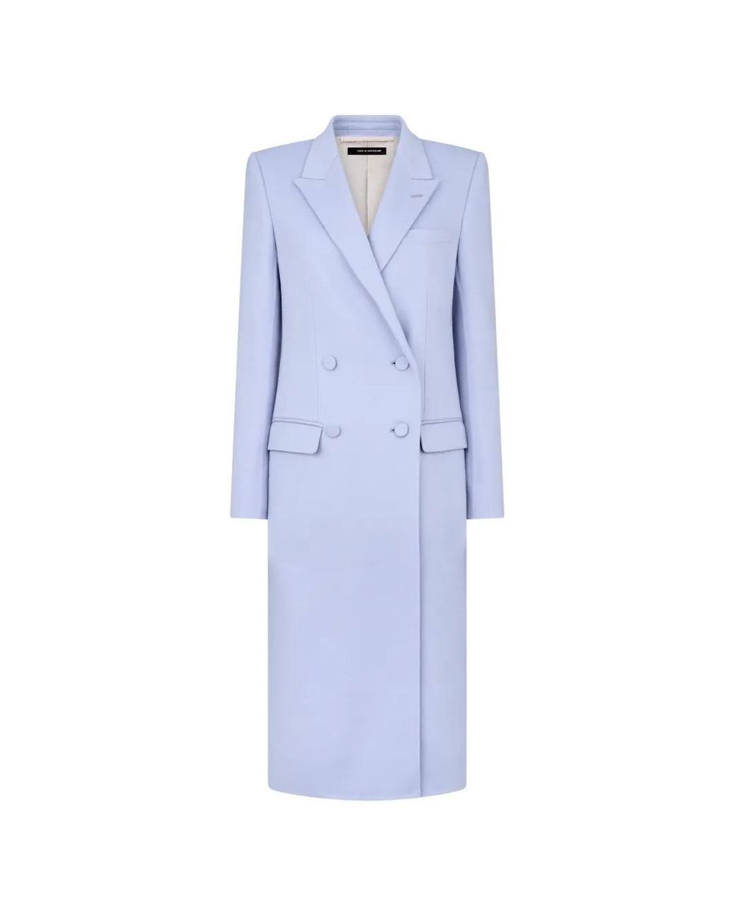 Tom Ford Blue Double-Breasted Coat