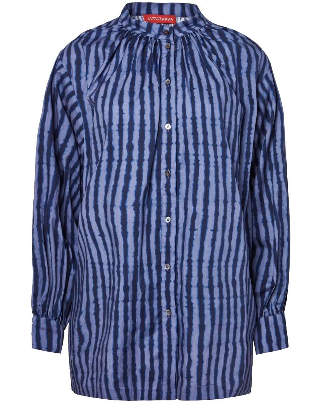 Altuzarra Blue Teresa Striped Cotton Shirt