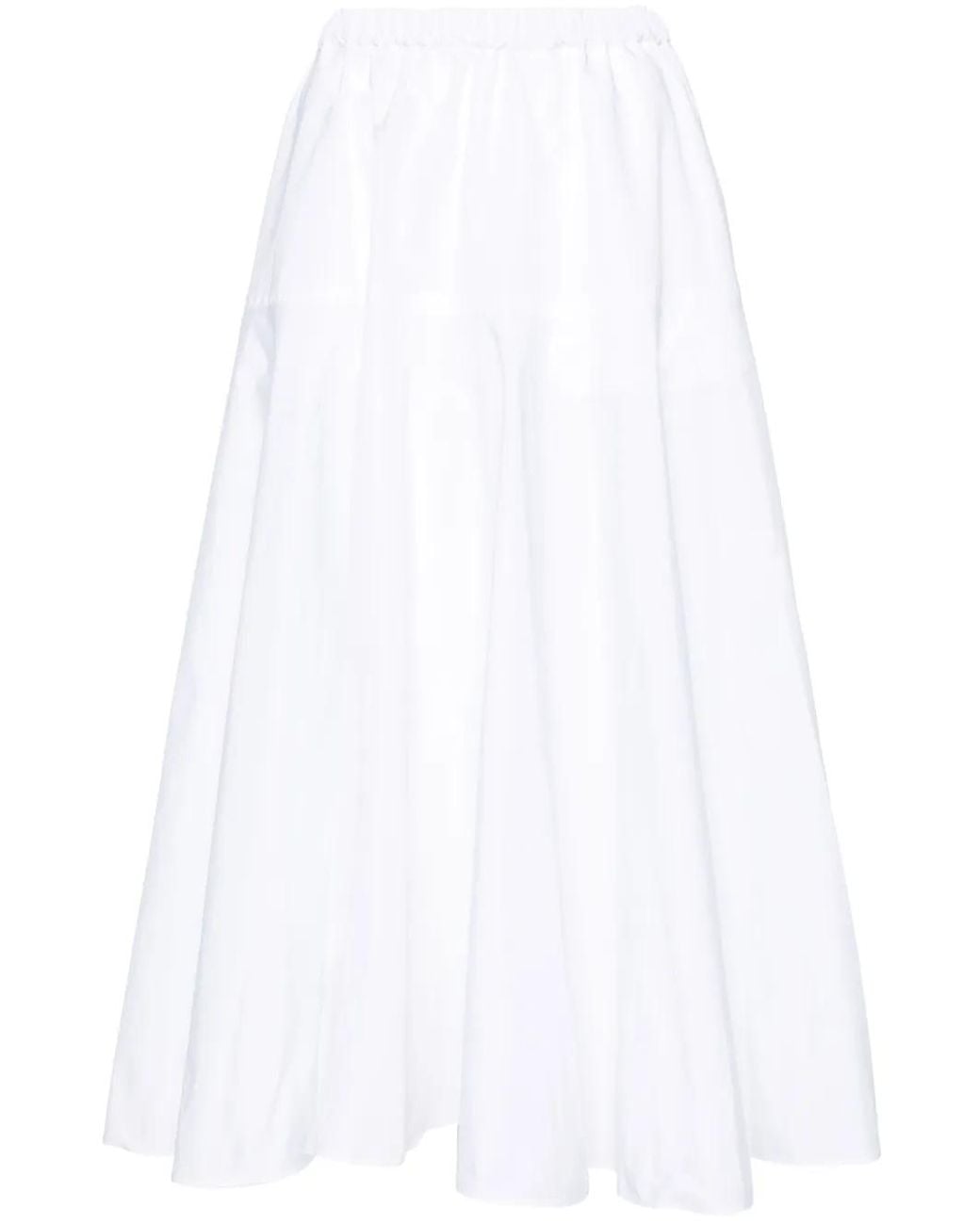 Patou White High-waist Faille Maxi Skirt - Women's - Polyester/cotton/viscose