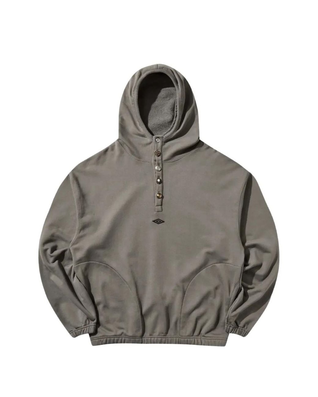 Umbro Gray Explorer Button-Up Hoodie for men