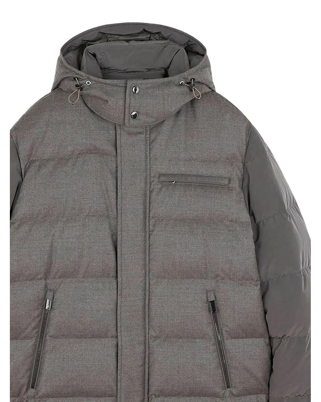 Paul & Shark Gray Down Jacket for men