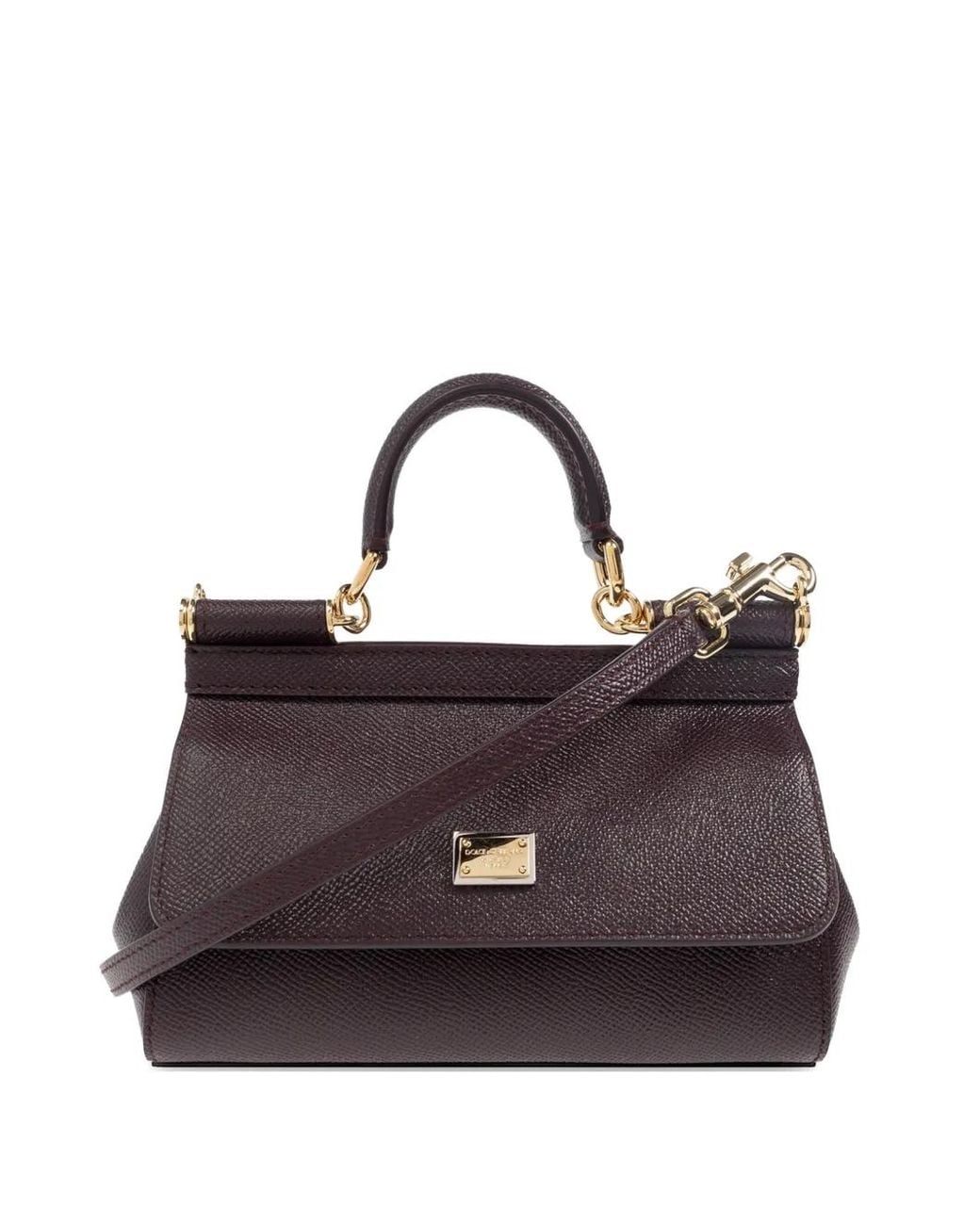 Dolce & Gabbana Purple Handbag Sicily Small
