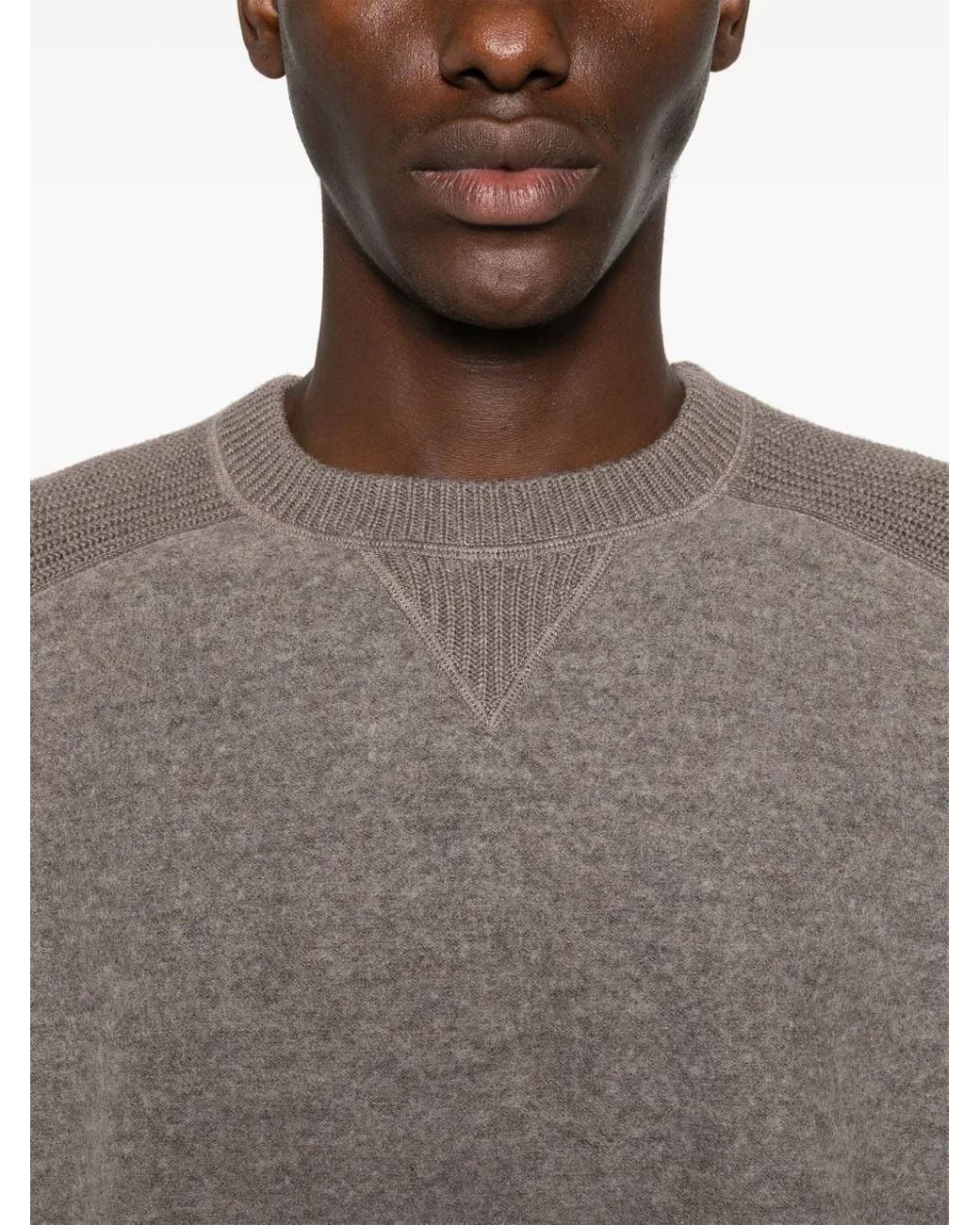 Boss Pullover Mit Gestreiftem Einsatz in Brown für Herren