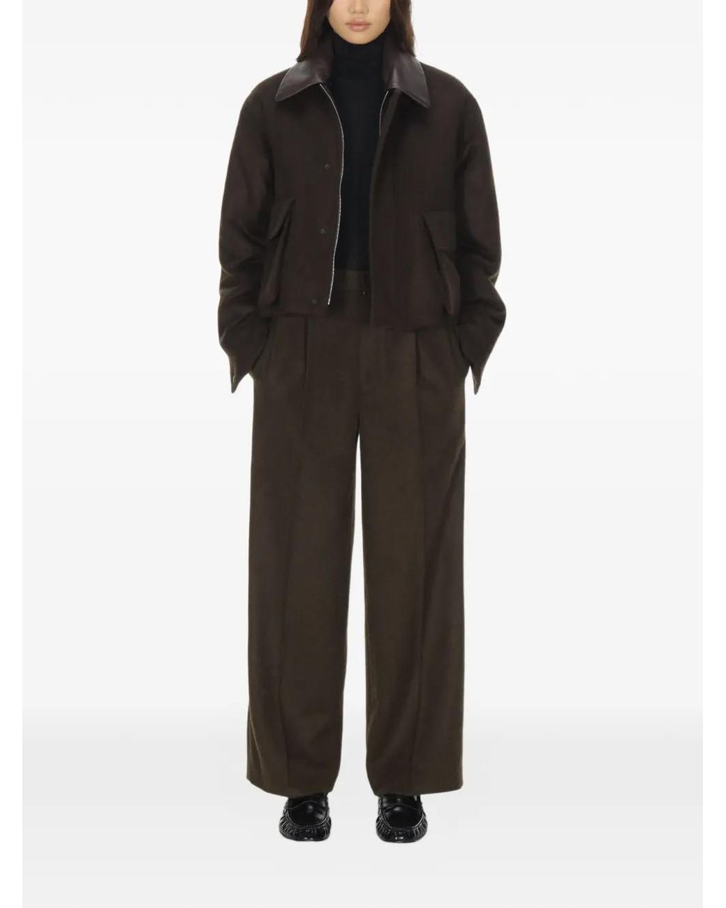 Auralee Blue Belt-Loop Trousers