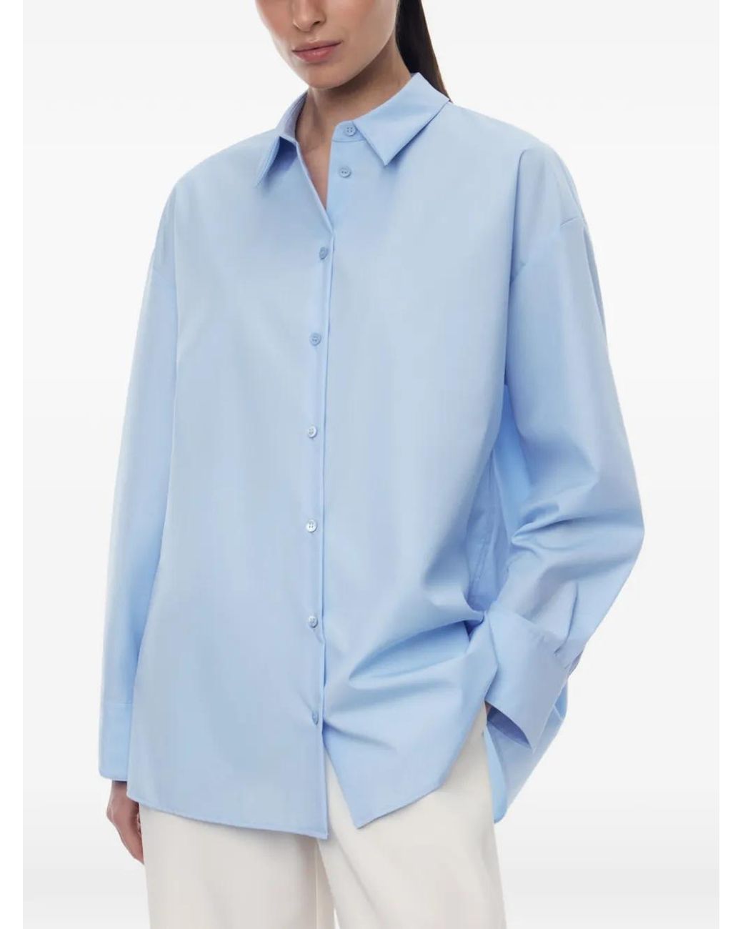 12 STOREEZ Blue Tilda Cotton Shirt