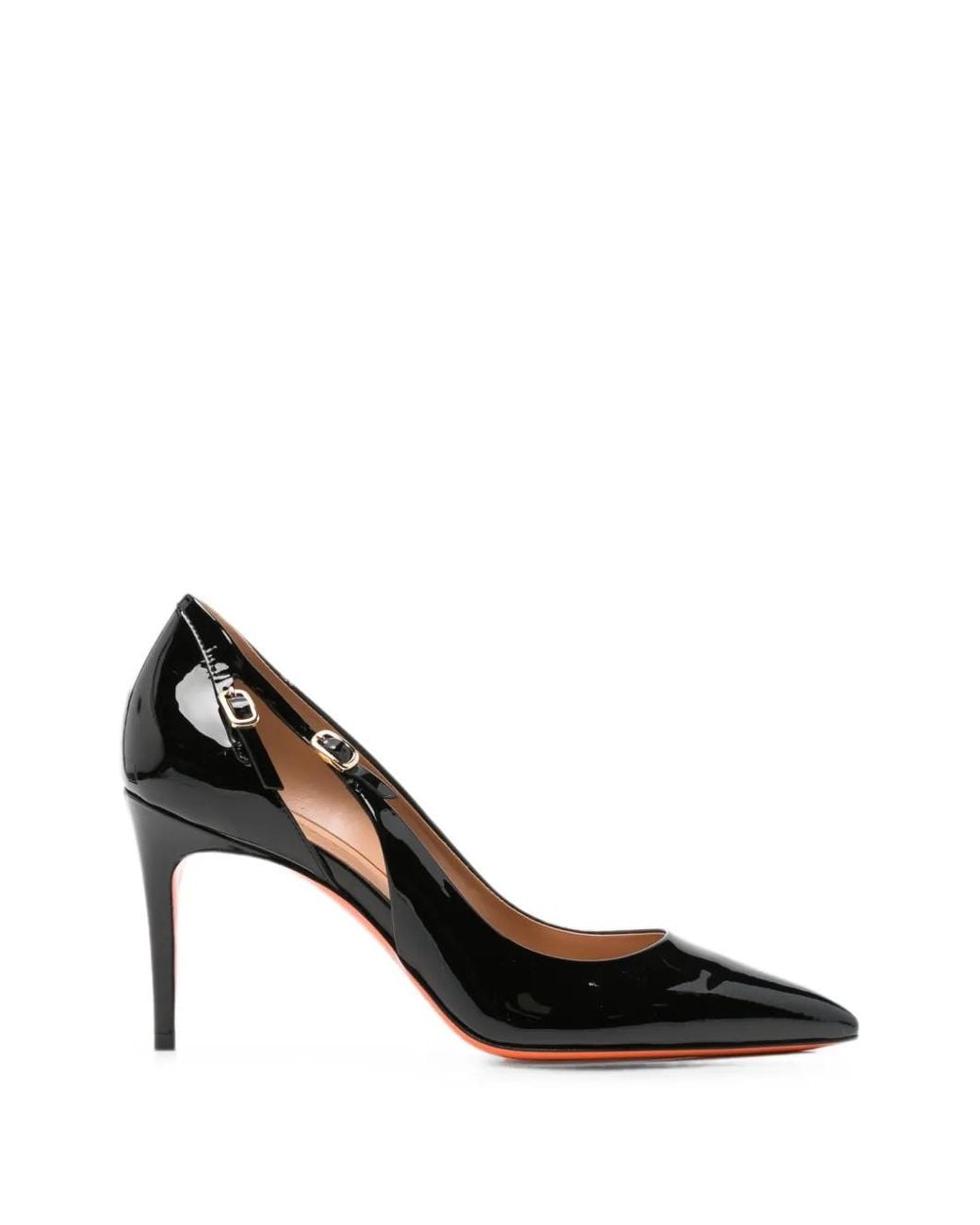Santoni Black Audrey Leather Pumps