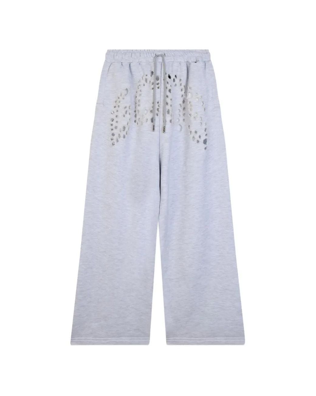 Gcds Blue Logo-Laser-Cut Track Pants for men