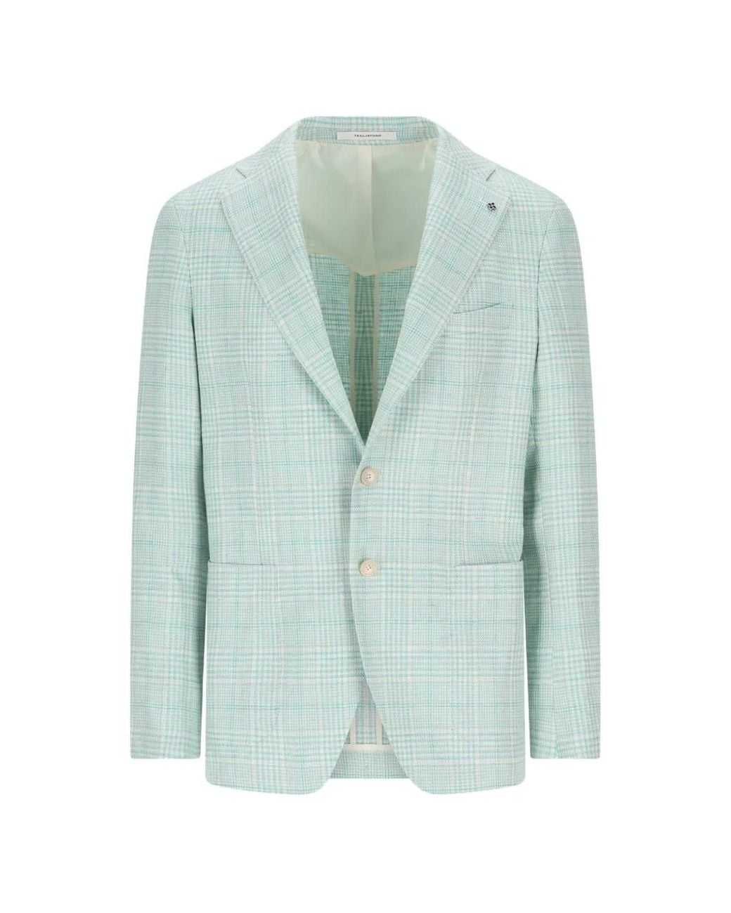 Tagliatore Green Checked Blazer for men