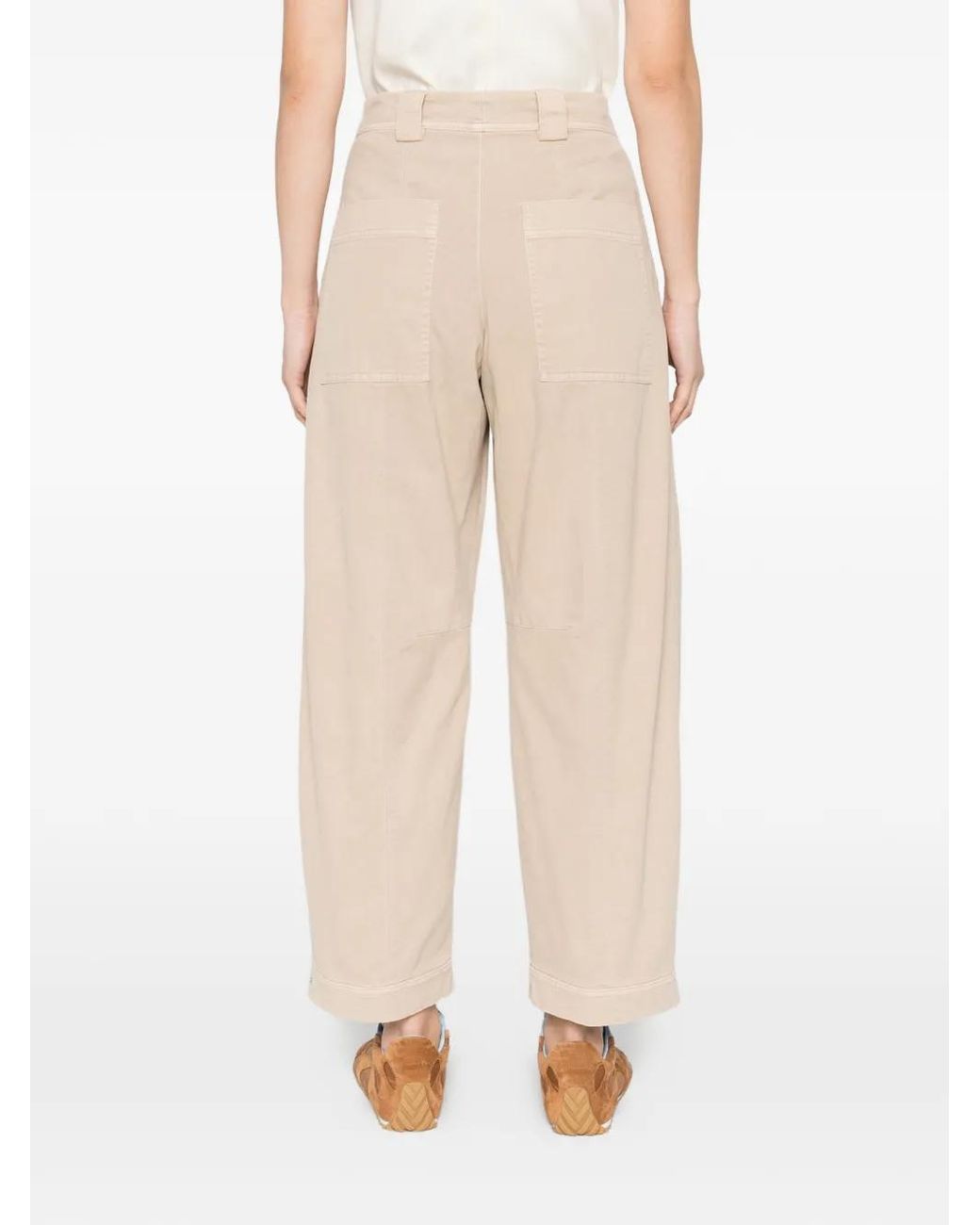 Closed White Rhannon Patch-Pocket Tapered Trousers