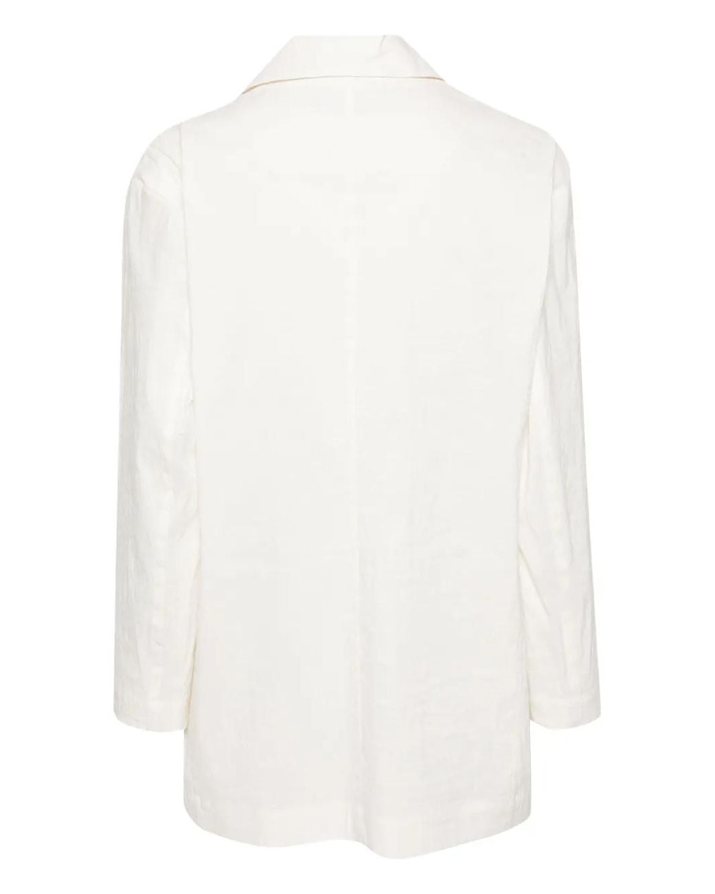 Issey Miyake White Double-Breasted Jacket