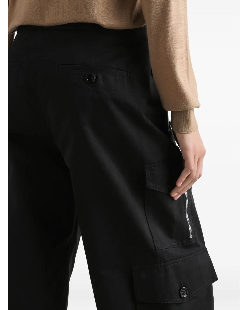 Dolce & Gabbana Black Zip-Pocket Cargo Trousers