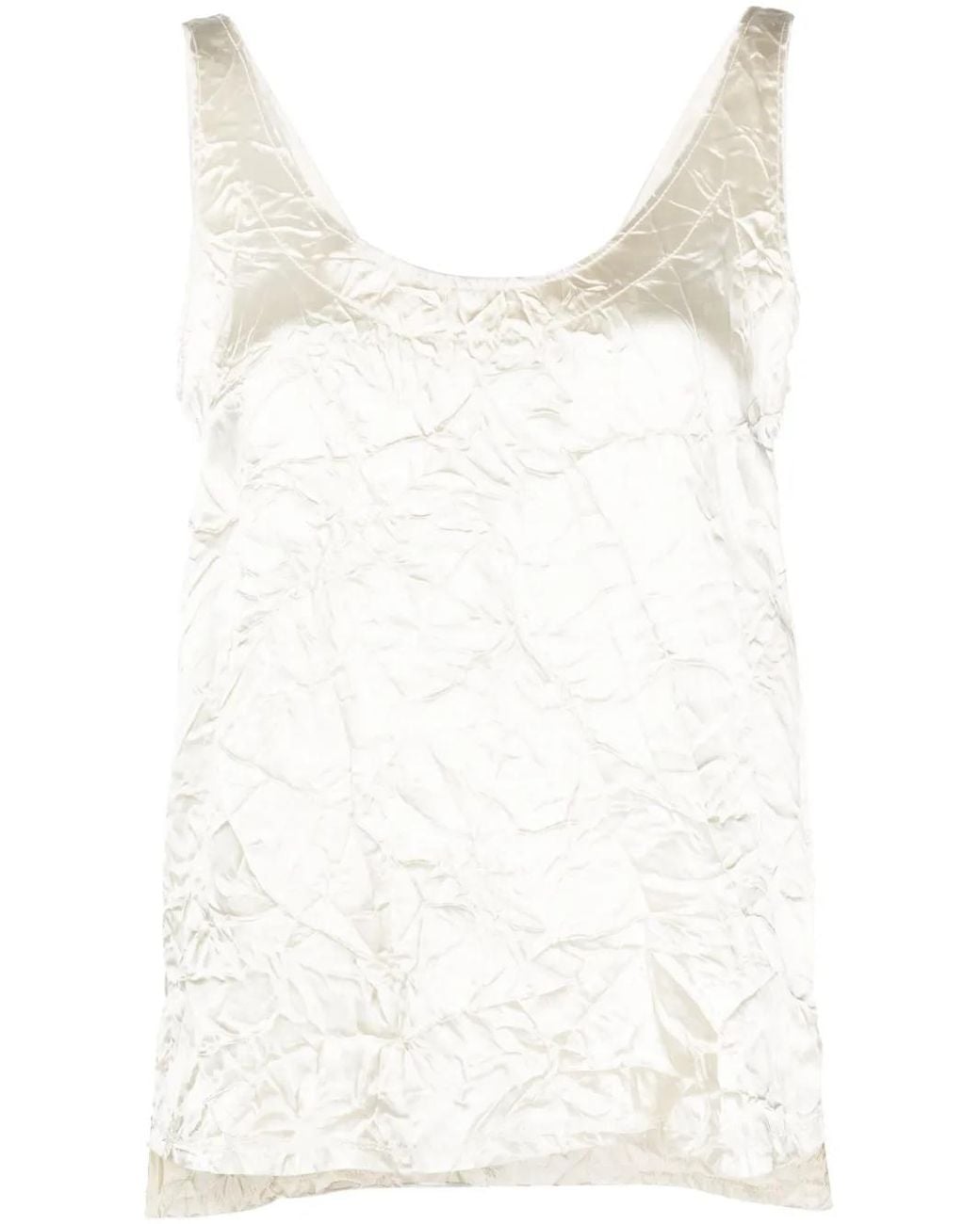 Top Con Efecto Arrugado Lanvin de color White