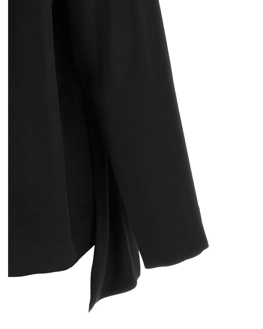 Nude Black Blouse Asymétrique À Empiècements Drapés