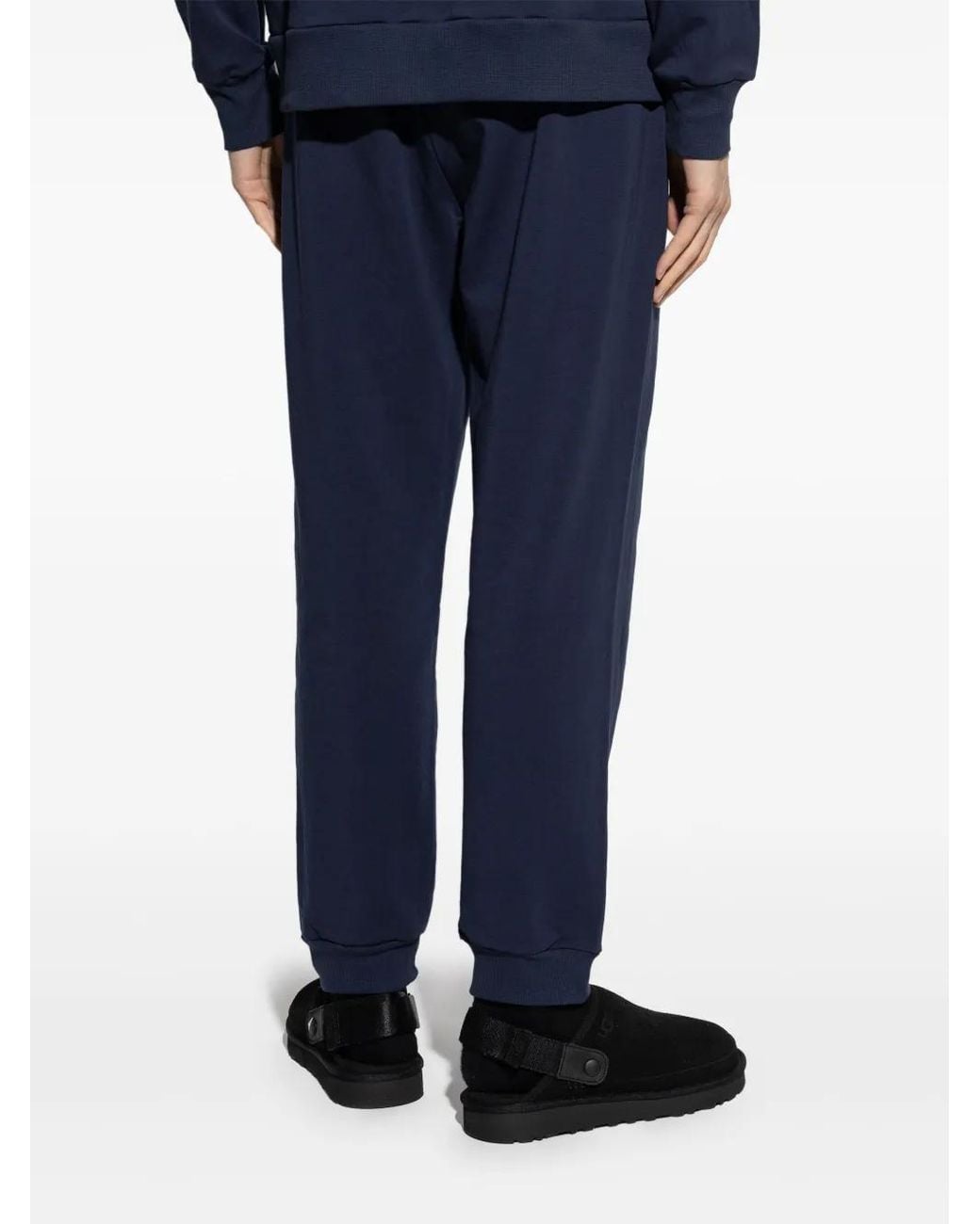 Hanro Blue Drawstring Straight-Leg Trousers for men