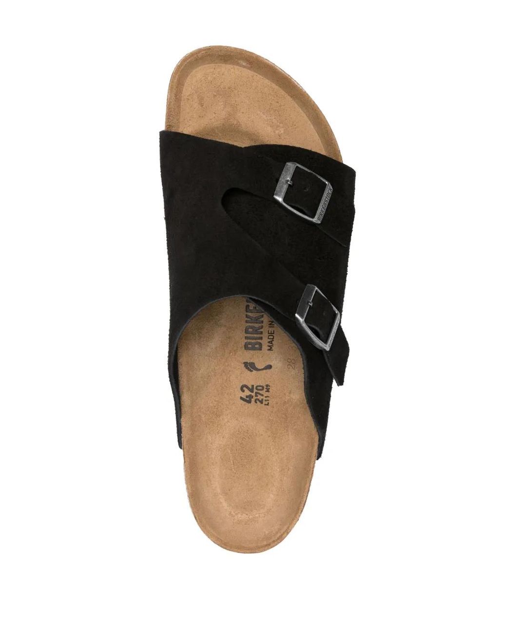 Birkenstock Black Zürich Suede Sandals