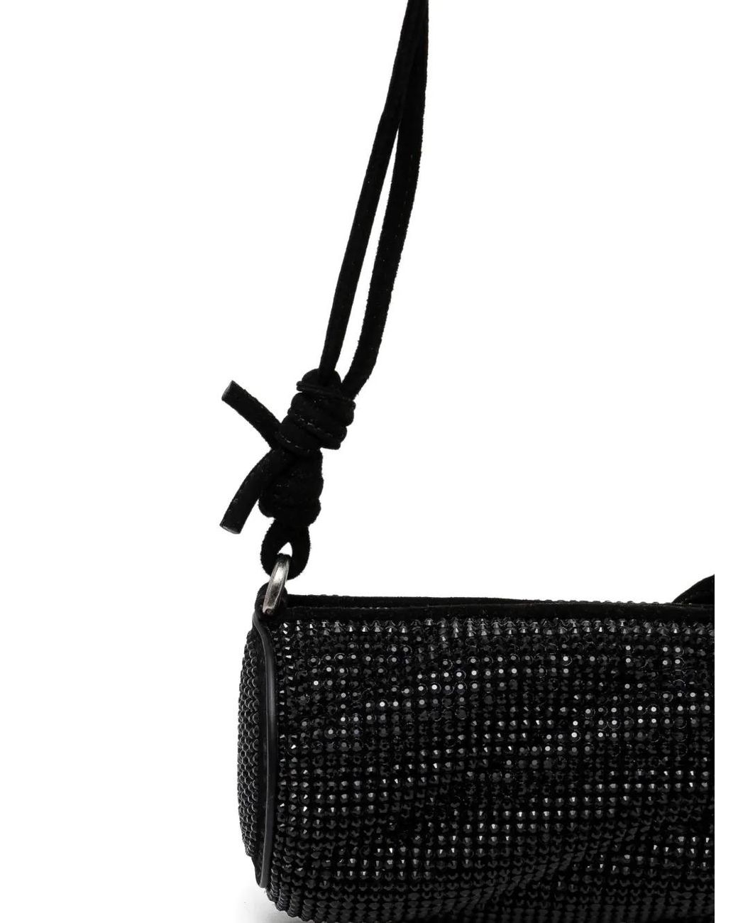 Fiorucci Black Mella Rhinestone-Embellished Mini Bag