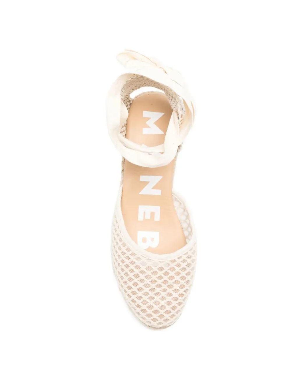 Manebí Natural Crochet-Knit Wedge Espadrilles