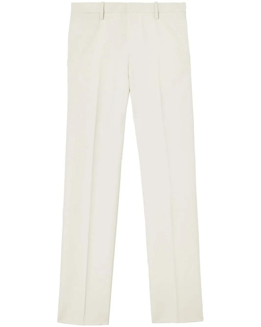 Off-White c/o Virgil Abloh White Straight-Leg Tailored Trousers for men