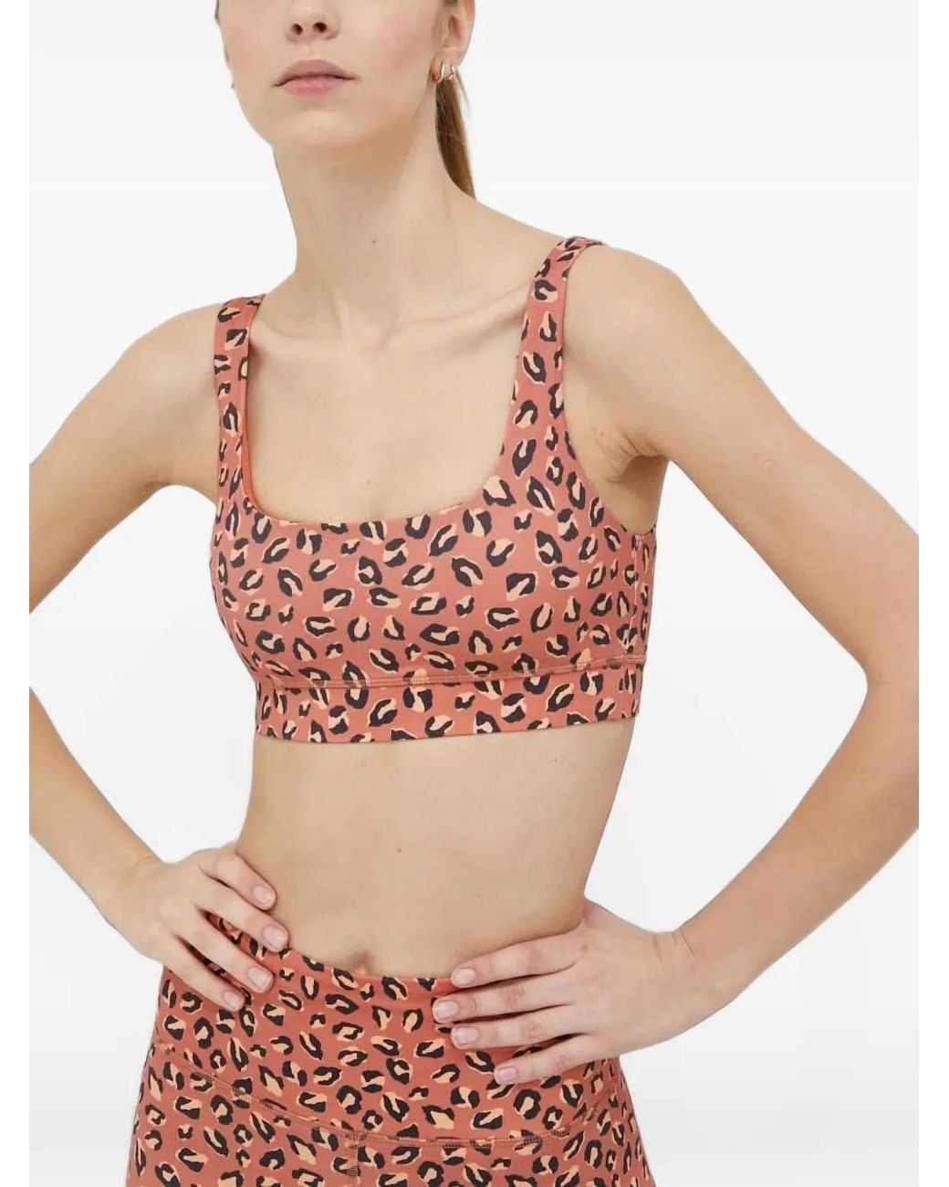 Billabong Pink Leopard-Print Sports Bra